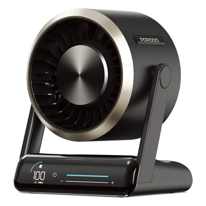 Porodo Lifestyle Chillo Core Desktop Fan with LED Display - Black
