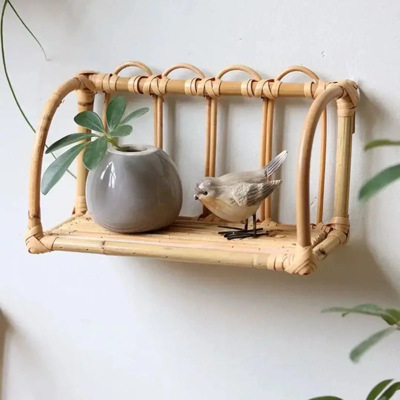 أرفف حائط من الروطان منظم منزلي للمطبخ detail view