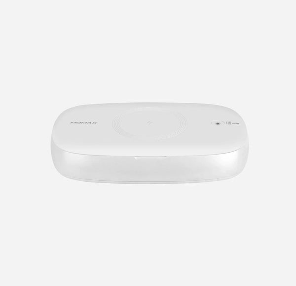صندوق التعقيم بالأشعة فوق البنفسجية Momax Q.Power UV-Box مع شحن لاسلكي